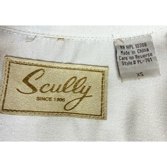 Vtg Scully Sz XS Pearl Snap LS Embroidered Embellished Shirt - Picture 7 of 11